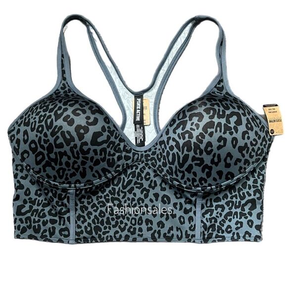 Victorias Secret Pink Active Ultímate Push up Padded Corset Sports Bra Xsmall - Picture 2 of 3